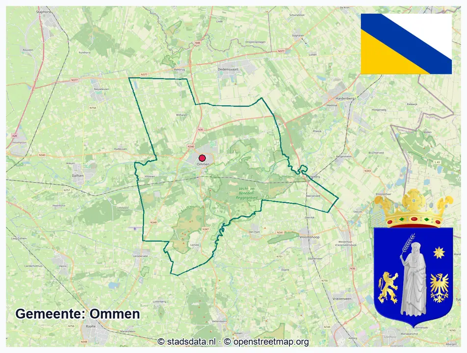 Schematische gemeentegrens Ommen